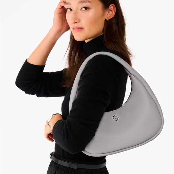 NWT Kate Spade Kayla Crescent Shoulder Bag Grey In Dust Bag XMAS Gift - Picture 13 of 15